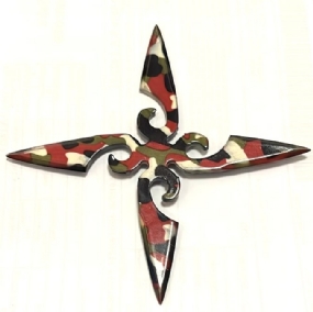 Estrela de Arremesso - 4 pontas - Camuflada - tipo CRUZ