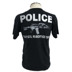 Camiseta Kaluapa Police Tactical Narcotics Team - Preta