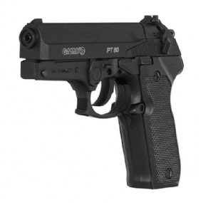 Pistola de Pressão Co2 Gamo PT-80 4,5mm Tambor 8 Tiros - Preta