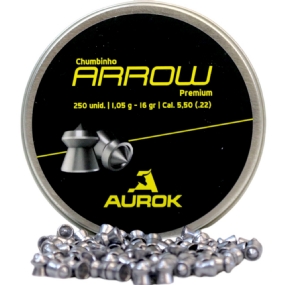 Chumbinho Aurok Premium Arrow 5.5mm (.22) - 250 Unidades