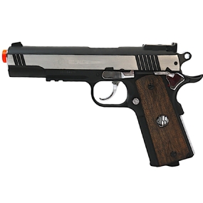 Kit Pistola de Airsoft Co2 Wingun 1911 Spl Metal 6mm 16T + 5Co2 + 30 Alvos + Maleta Falcon